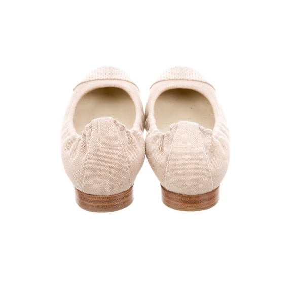 Chanel Snakeskin Cap-Toe Flats - Picture 3 of 5